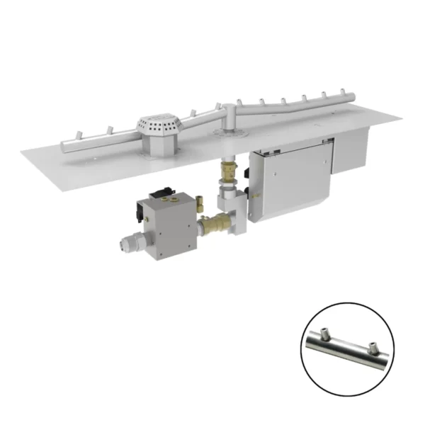 HPC Linear Flat Fire Pit Insert with Torpedo burner and electronic ignition