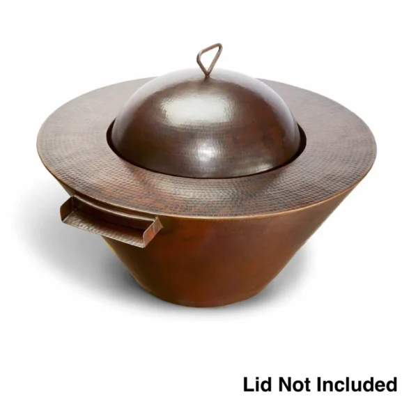 HPC Mesa Copper Fire & Water Bowl with Lid