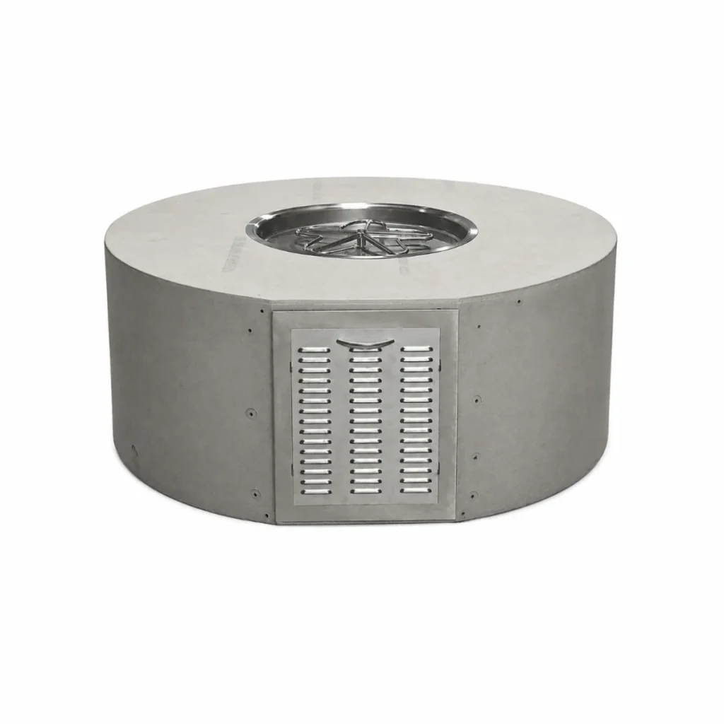 HPC Round Ready-To-Finish Fire Pit with Stainless Steel Access Panel for LP Gas Tank from the Gas Tank Series