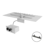 HPC H-Flat Gas Fire Pit Insert with Flame Sensing Spark Ignition