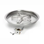 HPC Round Drop In Fire Pit Kit with Match Lit Penta Burner