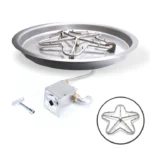 HPC Round Bowl Insert Torpedo Burner Match Lit Fire Pit Kit