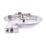HPC Round Flat Fire Pit Kit with Flame Sensing Spark Ignition