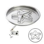 HPC Round Bowl Torpedo Fire Pit Kit with Push Button Ignition