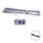 Linear Trough Torpedo Fire Pit Kit with Flame Sensing