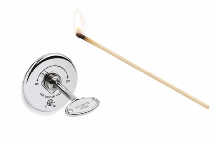 Key Valve and Lit Match