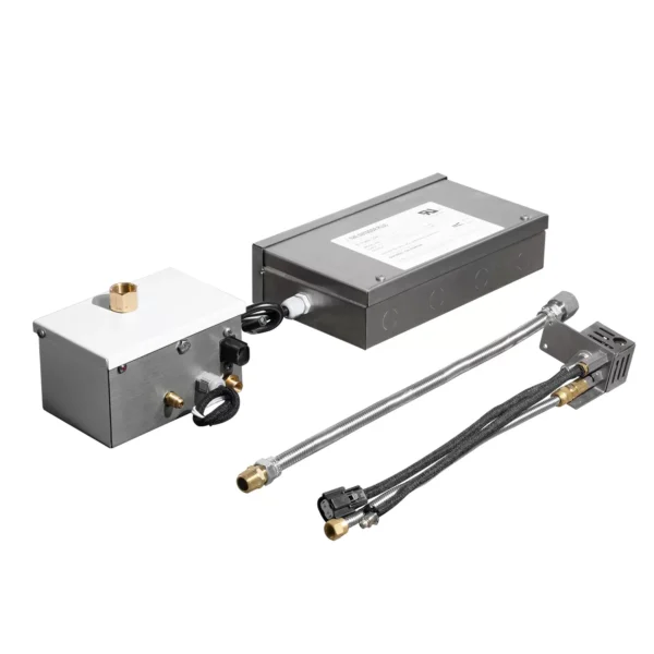 Standard Capacity Fire Pit Electronic Ignition System with a low voltage transformer for use with poolside applications