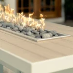 Alameda Fire Pit Table Wooden Top Powder Coated The Outdoor Plus