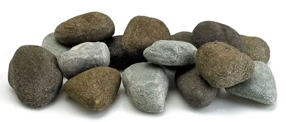 Multicolor smooth ceramic fire pit stones set