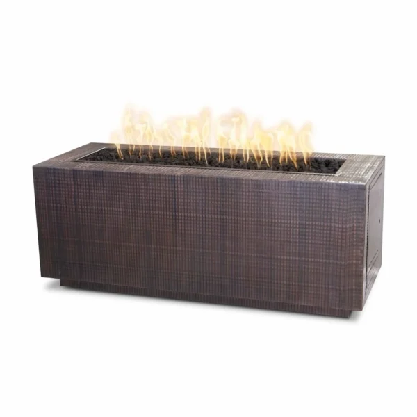 Pismo hammered copper gas fire pit