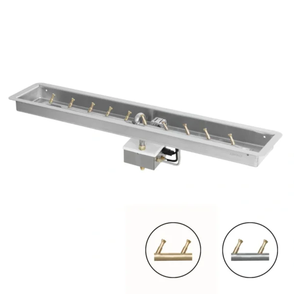Linear Drop-In Bullet Burner Fire Pit Kit with Electronic Ignition | TOP