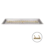 Rectangular Drop In Fire Pit Pan with Linear Bullet Burner by The Outdoor Plus