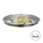 Round Drop In Fire Pit Pan with Triple S Brass Bullet Burner ​