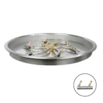Round Drop In Pan with Stainless Steel Triple S Bullet Burner