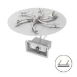 Match Lit Flame Sensing Round Flat Fire Pit Kit with Triple S Bullet Burner by The Outdoor Plus