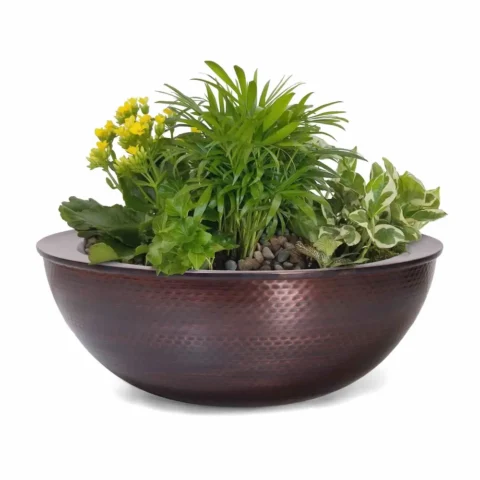 Sedona Hammered Copper Planter Bowl