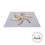 Square Flat Fire Pit Pan with Brass Triple S Bullet Burner by The Outdoor Plus