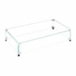 28.5×15.5x6 Inch Glass Wind Guard for CF-1224 Fire Pit Burner