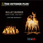Bullet Burner for fire pits vs standard burner flame comparison