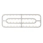 Double Rectangular Stainless Bullet Burner for fire features