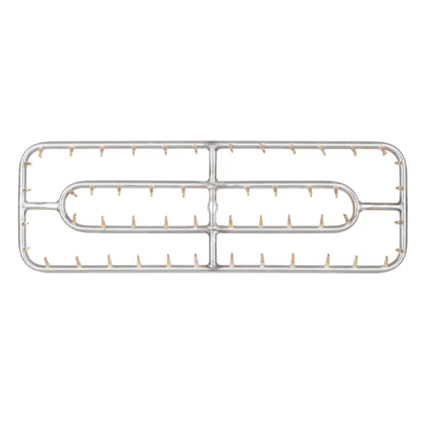 Double Rectangular Stainless Bullet Burner for fire features