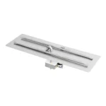 Rectangular Flat Fire Pit Kit with Electronic Ignition