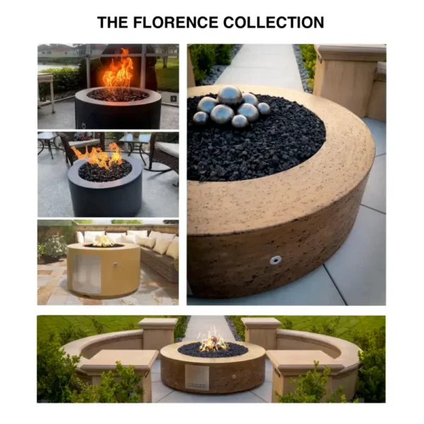 Florence 20" Tall GFRC Fire Pit by The Outdoor Plus - Image 3