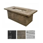 Grove Wood Grain GFRC Fire Table with color swatch