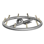 Round Stainless Steel Bullet Burner - Single Ring