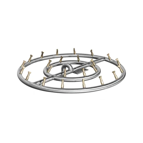 The Outdoor Plus Round Double Ring Fire Pit Bullet Burner