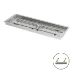 Rectangular Drop In Fire Pit Pan with Stainless Steel Bullet Burner