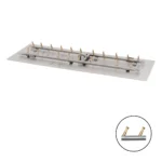 Rectangular Flat Pan with Stainless Steel H Bullet Burner