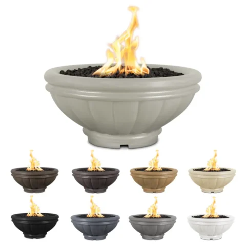 36 Inch Roma Fire Bowl - GFRC Concrete 18 Color Options
