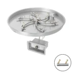 Match Lit Flame Sensing Round Drop In Fire Pit Kit with Triple S Bullet Burner
