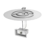 Match Lit Flame Sensing Round Flat Fire Pit Kit by The Outdoor Plus