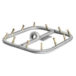 Square Fire Pit Bullet Burner with Aqua Guard
