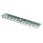 Stainless Steel Rectangular Drop In Fire Pit Pan w Linear Burner