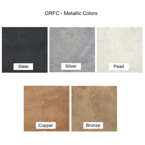 Metallic Color Swatch for GFRC Concrete Fire Pits by The Outdoor Plus