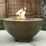 Sienna Fire Pit - GFRC Concrete in a patio setting