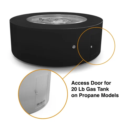 A look at the 24" Unity Fire Pit Access Door for 20 lb Propane Gas Bottle Storage