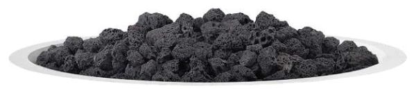 Black lava rock fire media