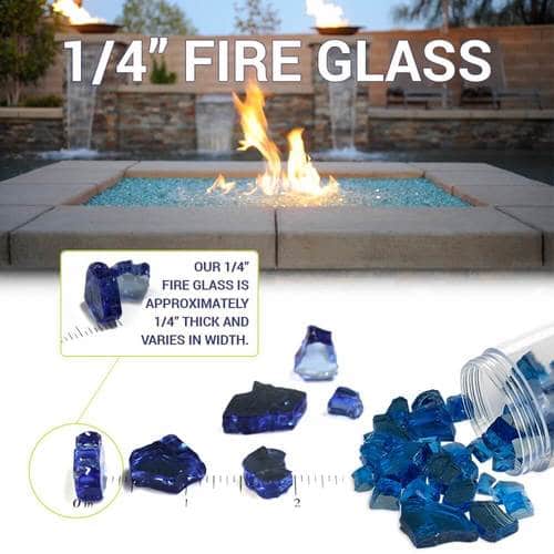 Fire Pit Glass - Aqua Blue Reflective Fire Glass Beads 3/4 - Reflective  Fire Pit Glass Rocks - Blue Ridge Brand™ Reflective Glass Beads for  Fireplace and Landscaping 