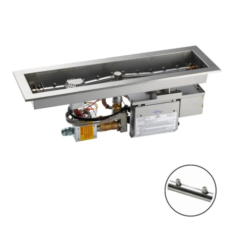 HPC linear fire pit trough insert, Torpedo version, with electronic ignition