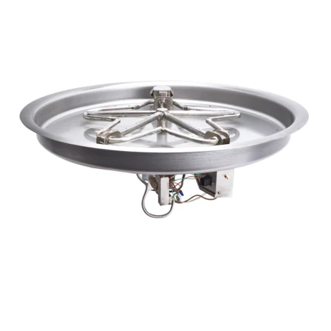 HPC round drop-in fire pit insert, Penta version, with electronic ignition