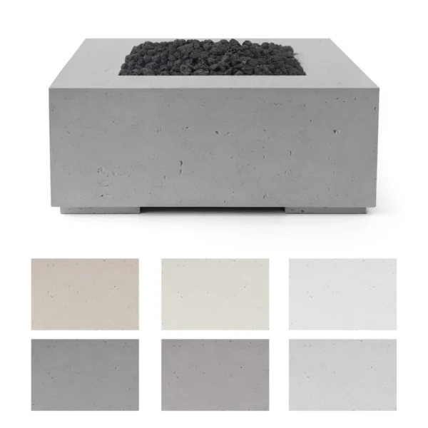 HPC Fire 40 inch Alea Fire Pit in Lightweight Concrete 6 Color Options