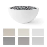 Lightweight concrete Serenade Fire Pits with color swatch