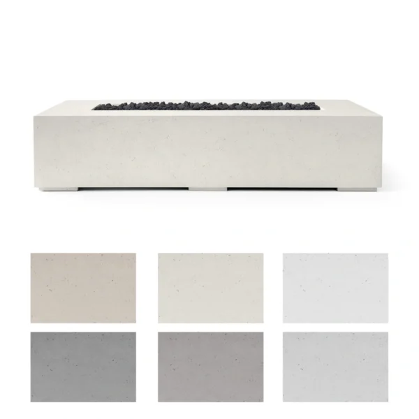 light concrete sonoma fire pit 72 Inch with color swatch