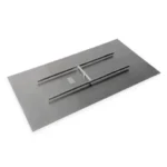 Flat Rectangular Fire Pit Pan and Burner - American Fire Glass